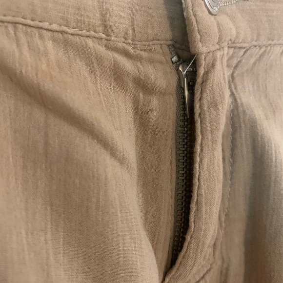 Lulumari Tan Embroidered Cargo Shorts - Picture 3 of 5